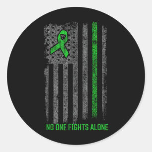 Pegatina Redonda Lucha contra la conciencia sobre la salud mental B