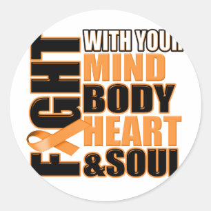 Pegatina Redonda Lucha contra la leucemia