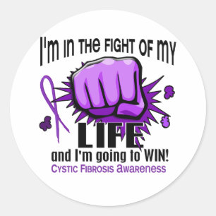 Pegatina Redonda Lucha De Mi Vida 2 Fibrosis Quística