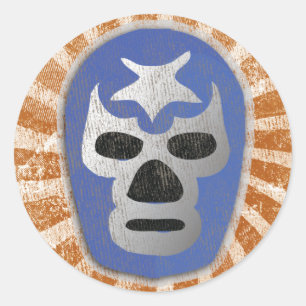 Pegatina Redonda Lucha libre mexicana