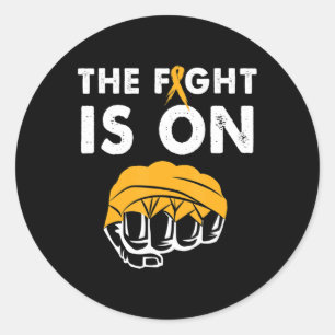 Pegatina Redonda Lucha Por La Leucemia Awareness Gift Design Suppor