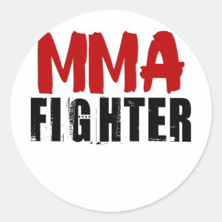 Pegatina Redonda Luchador de MMA