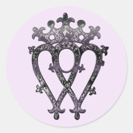 Pegatina Redonda Luckenbooth, Escocia, símbolo de amor del patrimon