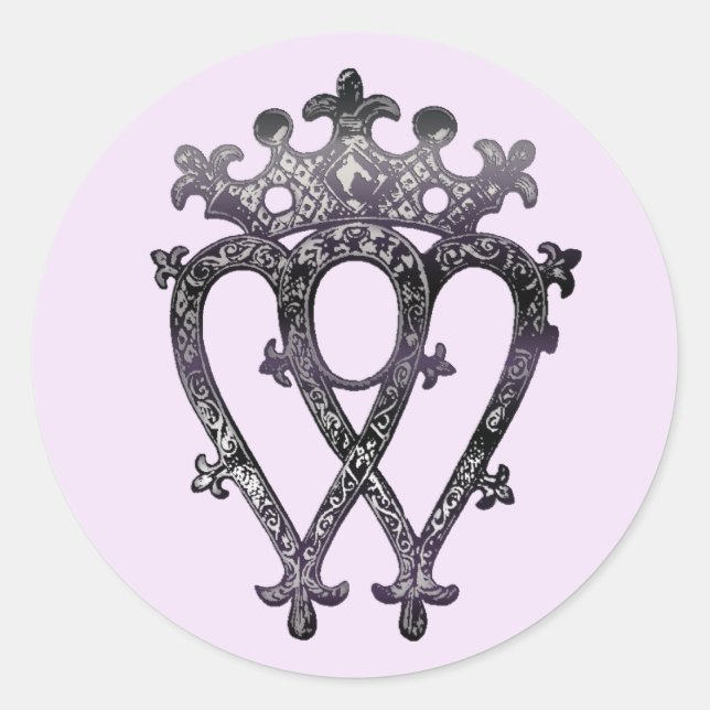 Pegatina Redonda Luckenbooth, Escocia, símbolo de amor del patrimon (Anverso)