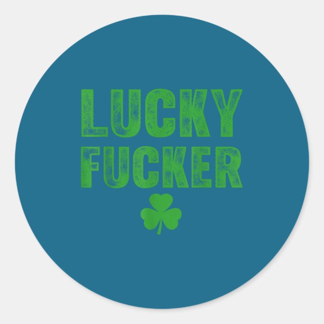 Pegatina Redonda Lucky And Lucky Forer St Patricks Day  (Anverso)