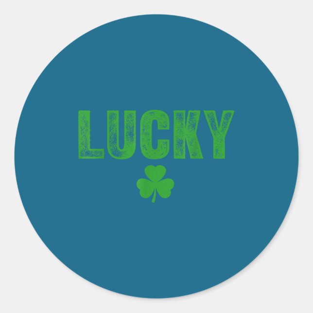 Pegatina Redonda Lucky And Lucky Forer St Patricks Day  (Anverso)