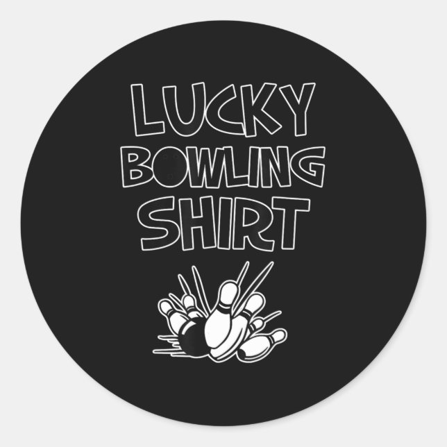 Pegatina Redonda Lucky Bowling (Anverso)