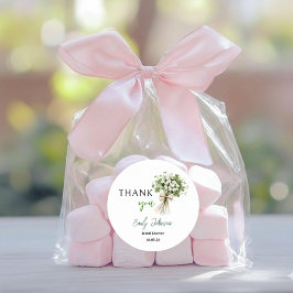 Pegatina Redonda Lucky Charm Bridal Shower Thank You Favor Sticker