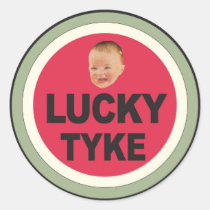 Pegatina Redonda Lucky Kid