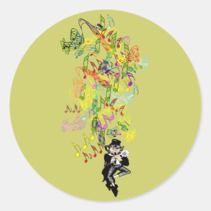 Pegatina Redonda Lucky Leprechaun