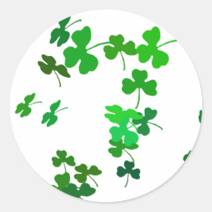 Pegatina Redonda Lucky Shamrock