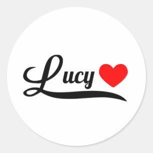 Pegatina Redonda Lucy