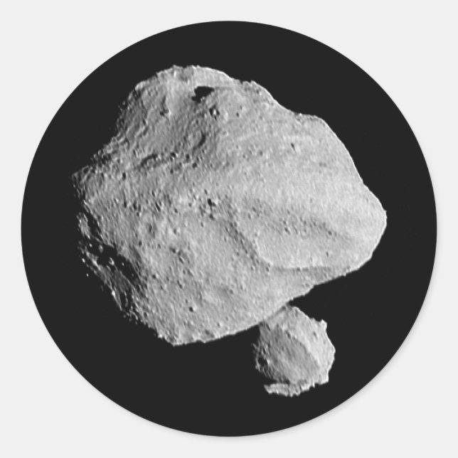 Pegatina Redonda Lucy Mission Dinkinesh Binary Asteroid (Anverso)