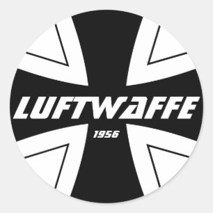 Pegatina Redonda Luftwaffe Classic Round Pegatina, Glossy