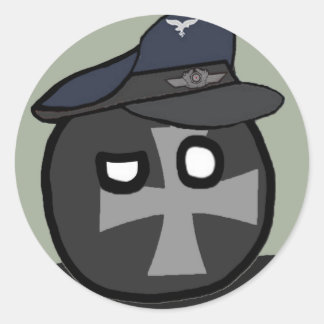 Pegatina Redonda LuftwaffeBall - polandball