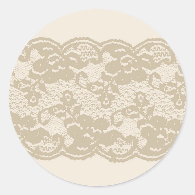 Pegatina Redonda Lugar beige (Anverso)