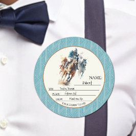 Pegatina Redonda Lugar de ganancia Mostrar nombre de invitado