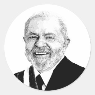 Pegatina Redonda Luiz Inacio Lula da Silva