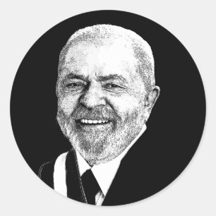 Pegatina Redonda Luiz Inacio Lula da Silva
