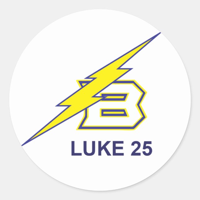 PEGATINA REDONDA LUKE 25 (Anverso)