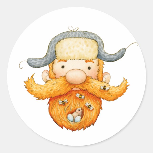 Pegatina Redonda Lumberjack Birthday Party (Anverso)