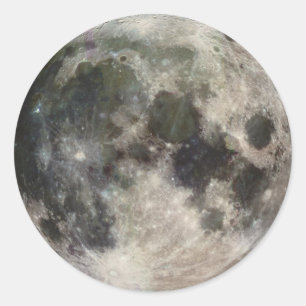 Pegatina Redonda Luna