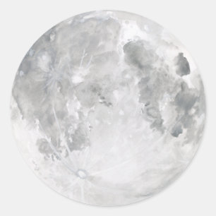 Pegatina Redonda Luna