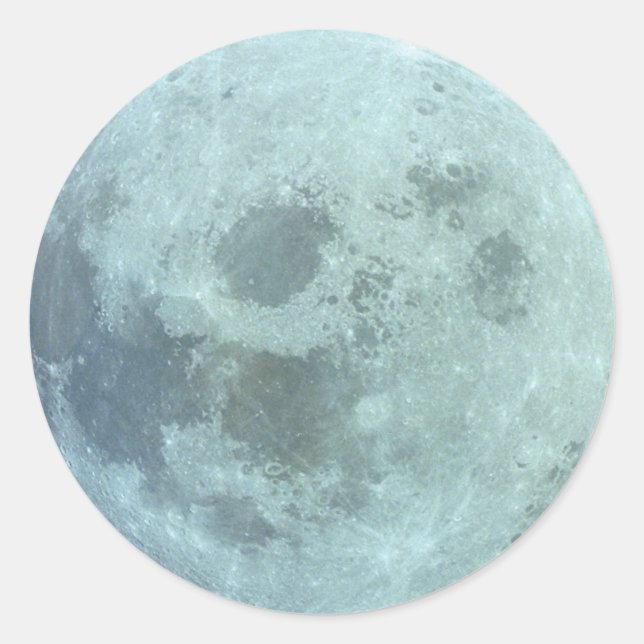 Pegatina Redonda Luna (Anverso)
