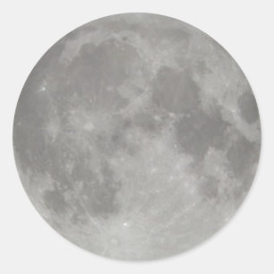 Pegatina Redonda Luna llena