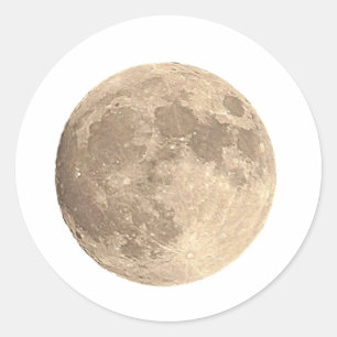Pegatina Redonda Luna llena