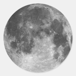 Pegatina Redonda Luna llena