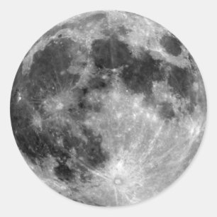 Pegatina Redonda Luna llena