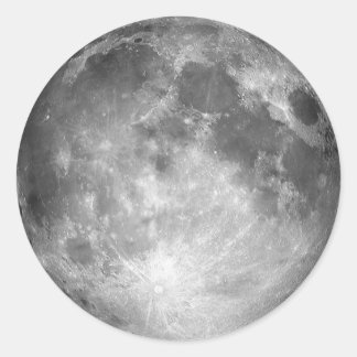 Pegatina Redonda Luna llena