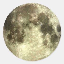 Pegatina Redonda Luna Llena
