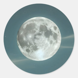 Pegatina Redonda Luna llena