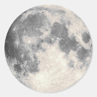 Pegatina Redonda Luna llena