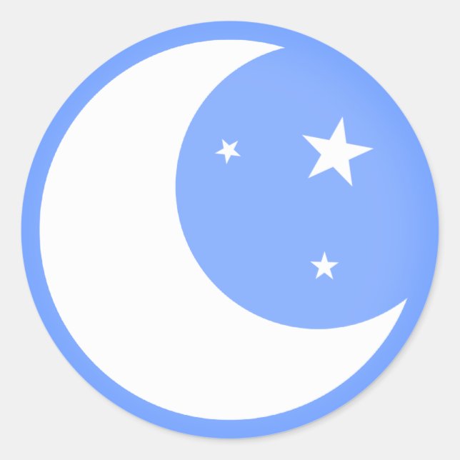 Pegatina Redonda Luna - pegatinas (Anverso)