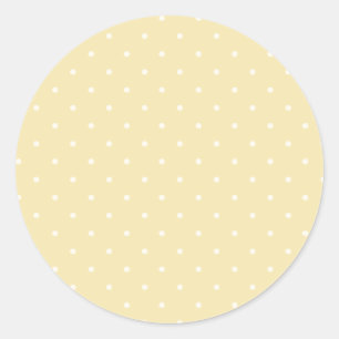 Pegatina Redonda Lunares de primavera Micro Crema de mantequilla