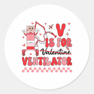 Pegatina Redonda Lung Squad San Valentín Terapia Respiratoria Pulmo