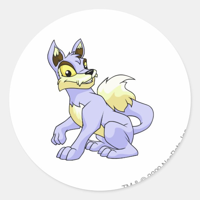 Pegatina Redonda Lupe Blue (Anverso)