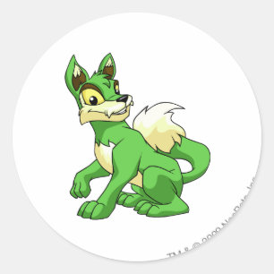 Pegatina Redonda Lupe Green