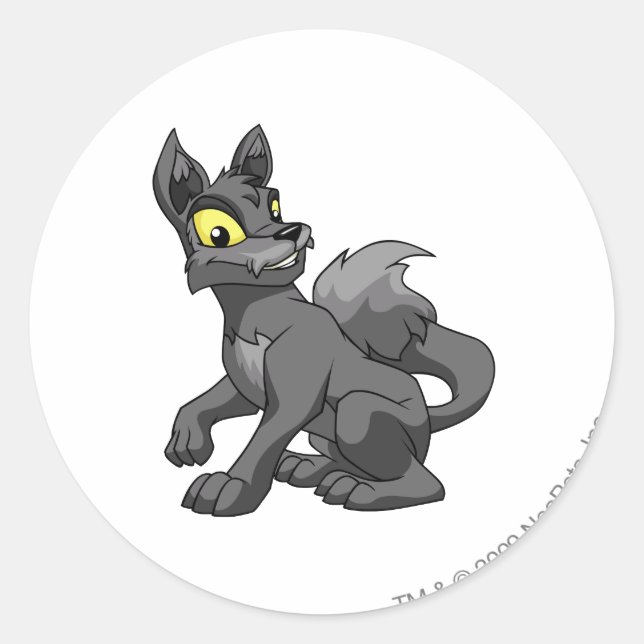 Pegatina Redonda Lupe Shadow (Anverso)