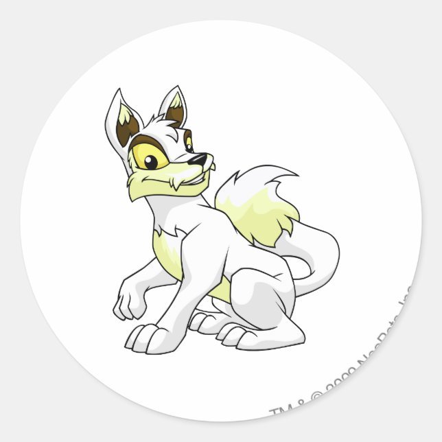 Pegatina Redonda Lupe White (Anverso)