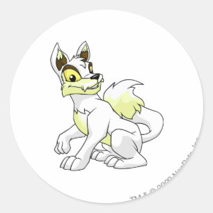 Pegatina Redonda Lupe White