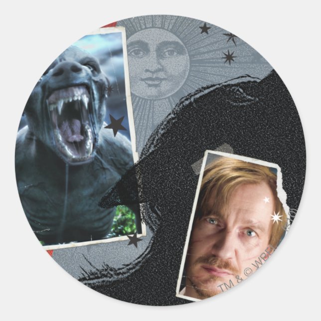 Pegatina Redonda Lupin - Lycanthrope (Anverso)