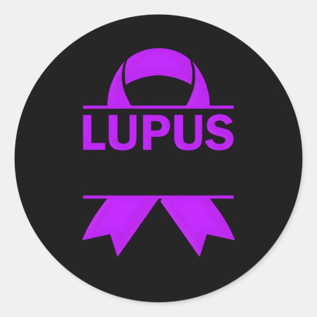 Pegatina Redonda Lupus Awareness Lupus Warrior Lupus Ninja (Anverso)