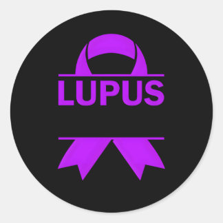 Pegatina Redonda Lupus Awareness Lupus Warrior Lupus Ninja