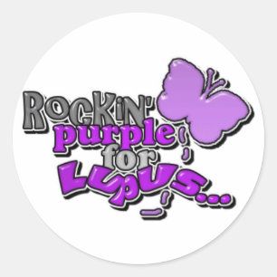 Pegatina Redonda Lupus… Rockin para una curación