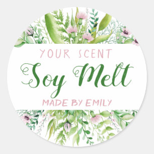 Pegatina Redonda Lush Spring Bouquet Soy Wax Melt Labs