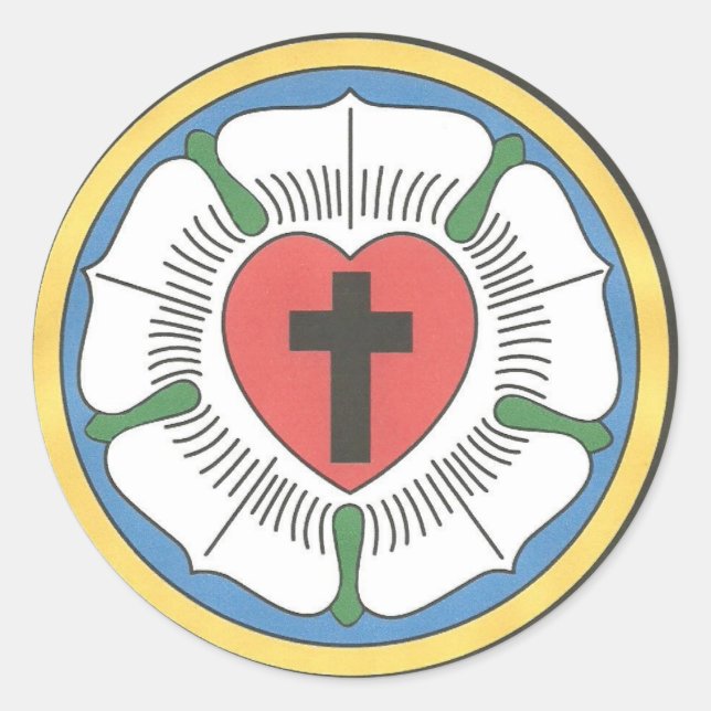 Pegatina Redonda Lutheran Seal (Anverso)